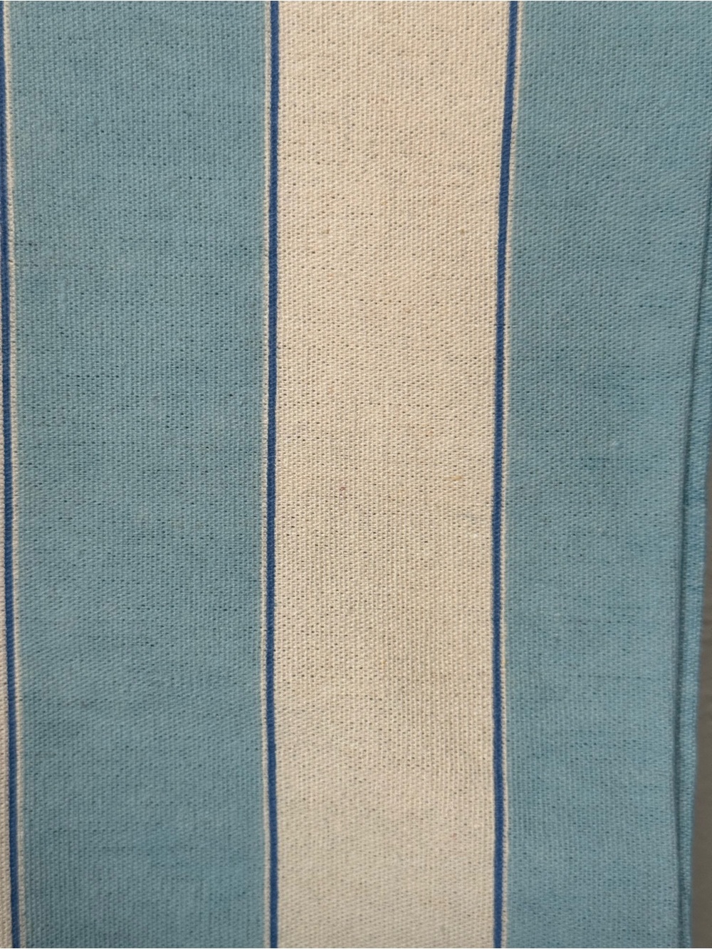 SEZANE San Francisco Exclusive Striped Tote Bag Blue & Cream Cotton Canvas - Picture 5 of 11